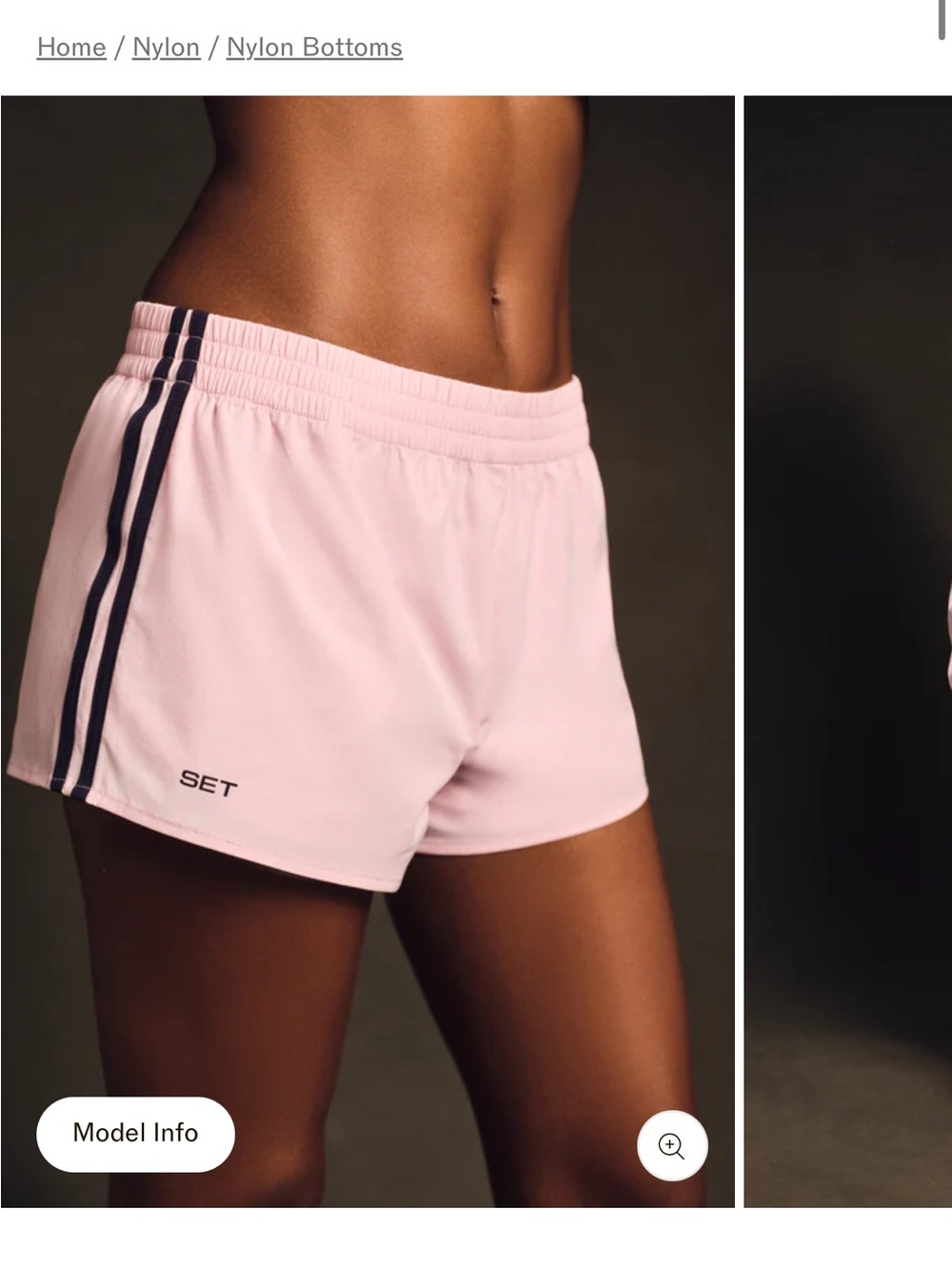 SET Active Nylon Track Shorts in Confetti Pink
